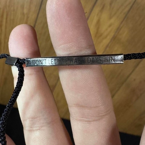 The Unbranded Brand Jewelry - Engraved "Don't let the hard days win" adjustable bracelet NWT‎